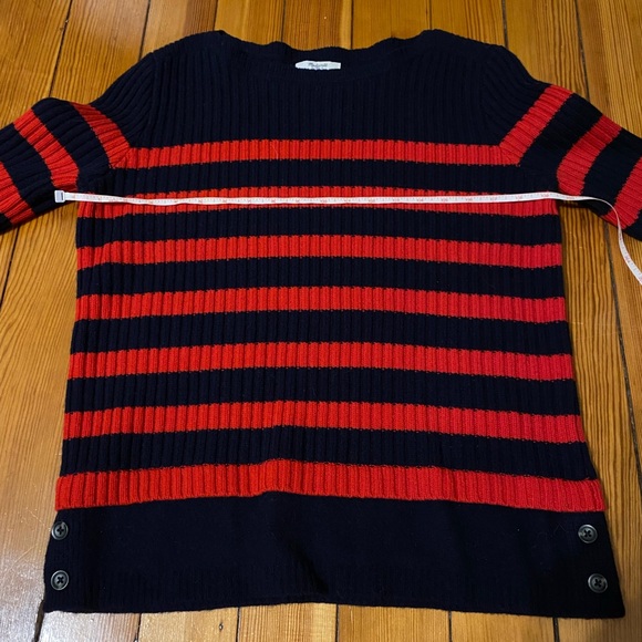 Madewell | Navy and Red Striped Sweater. Size Medium. - Picture 3 of 9